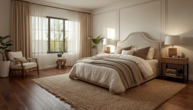 bedrooms with dark wood floors
