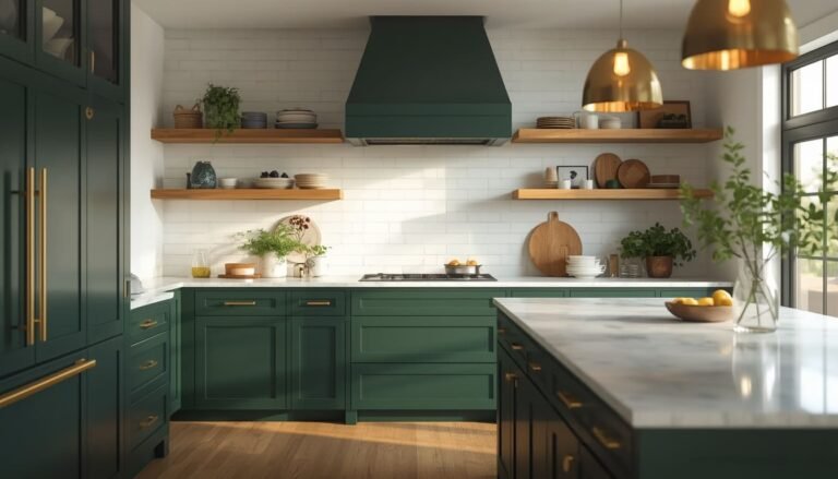 dark green kitchen ideas