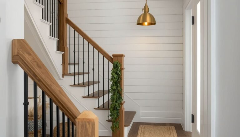 farmhouse stair railing ideas