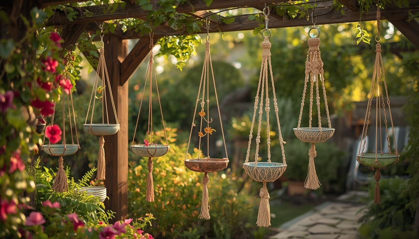 hanging bird bath ideas