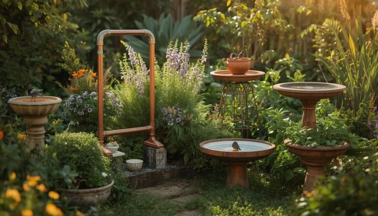homemade bird bath ideas