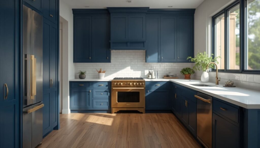 navy kitchen cabinet ideas