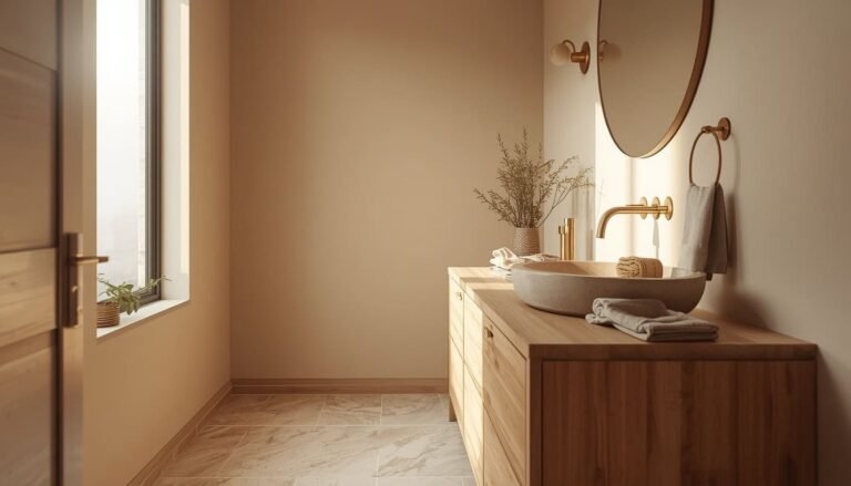 neutral earth tone bathroom