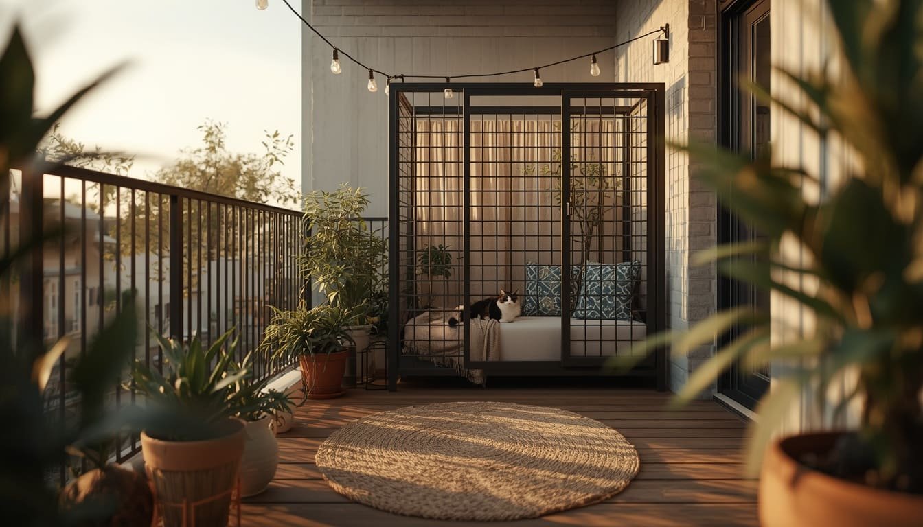 renter friendly catio on deck