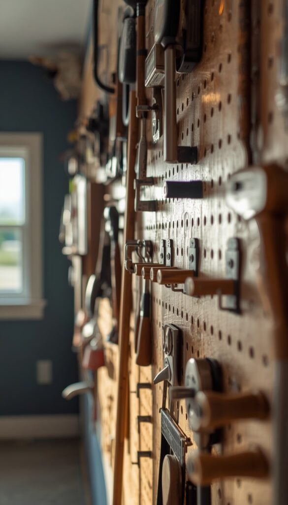 Floor-to-Ceiling Pegboard Walls