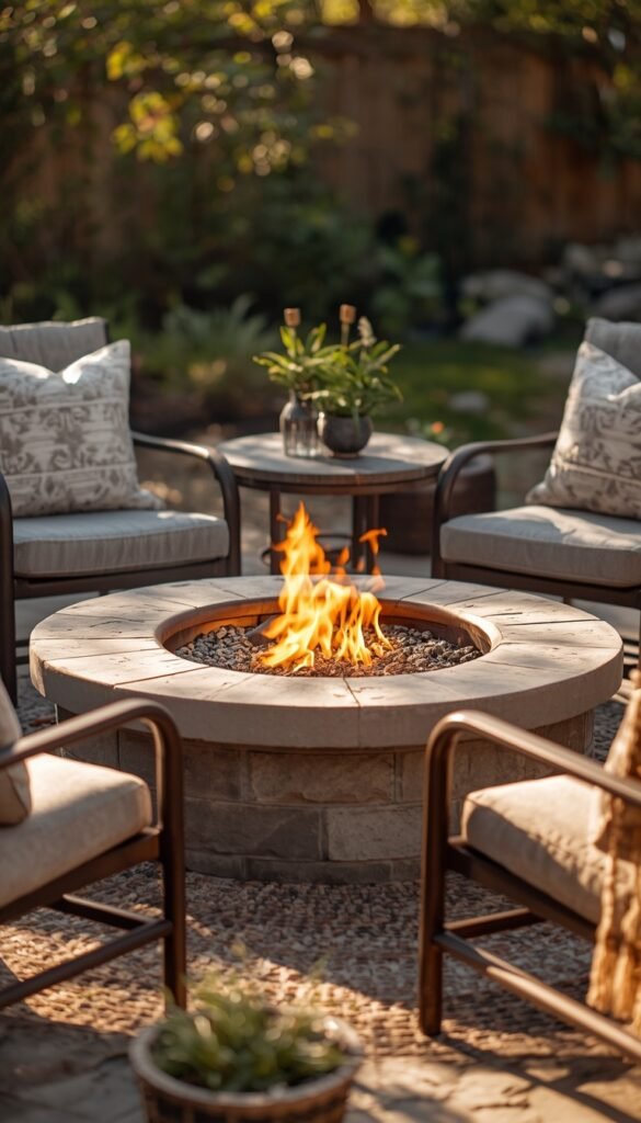  DIY Fire Pit Conversation Area