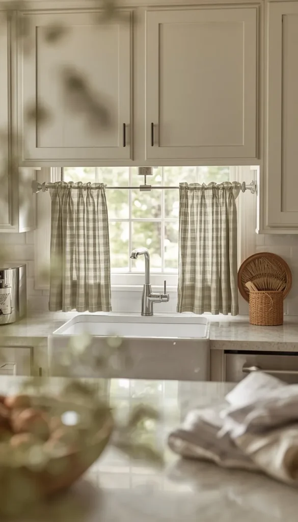 Under Sink Cabinet Curtains for a No Door Look