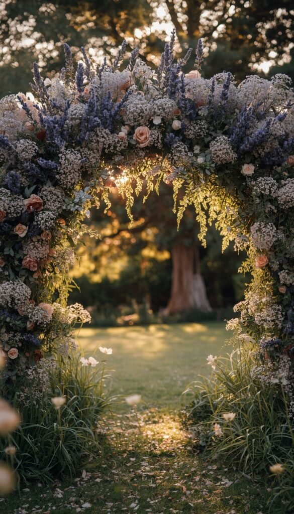  Lavender and Wildflower Countryside Arch