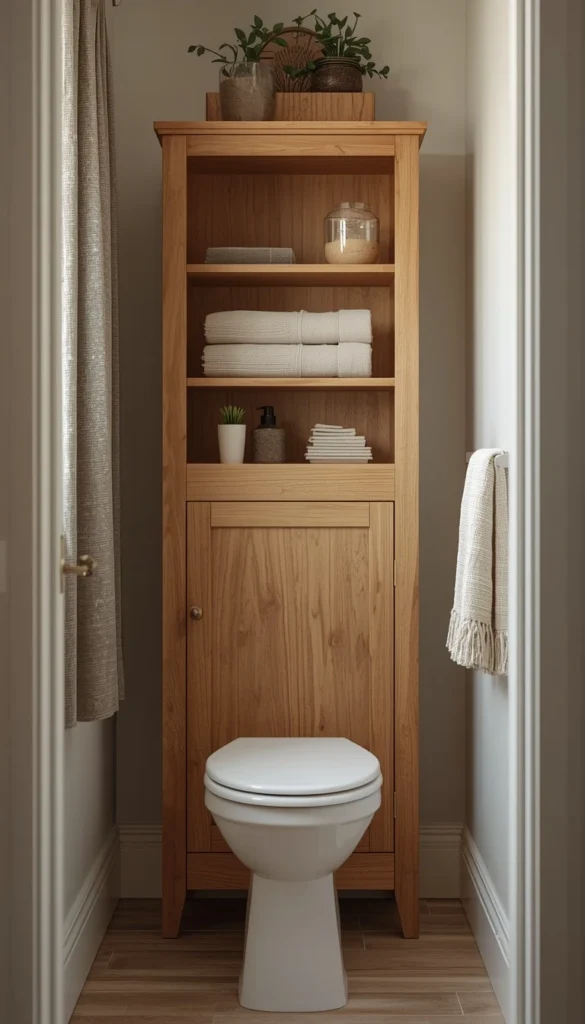 Tall Narrow Cabinet for Small Bathrooms