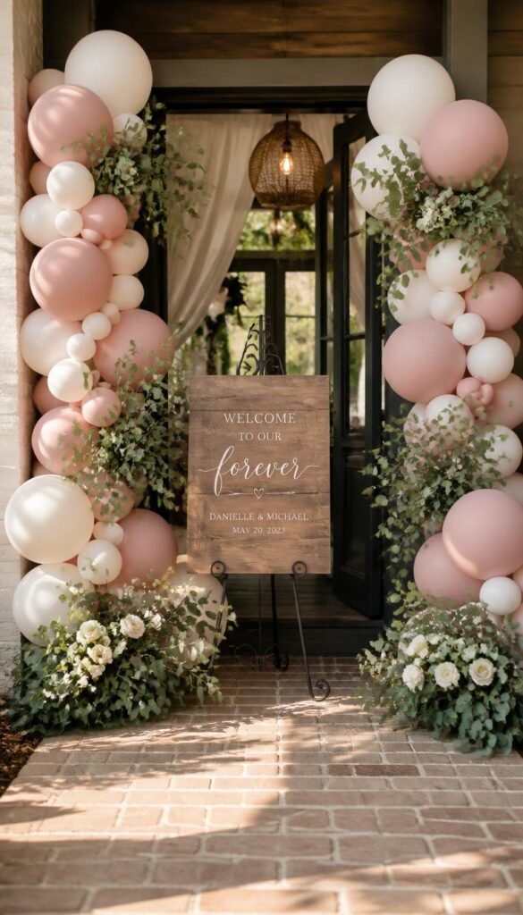 DIY Balloon and Floral Column 