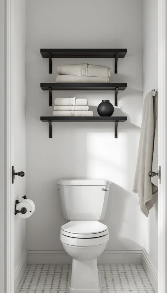 Contrast Painted Shelves for a Bold Finish