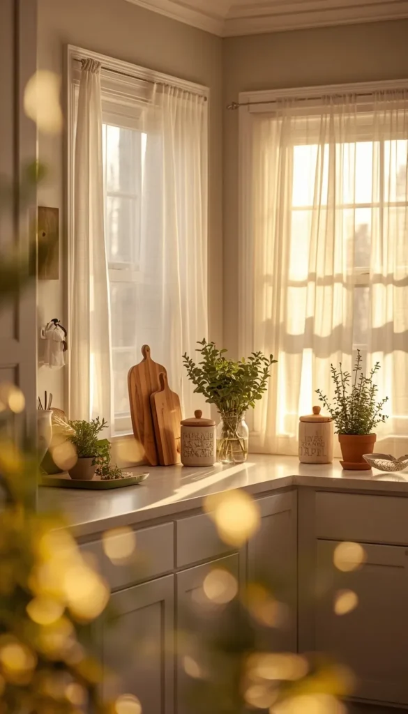 Sheer White Cotton for a Light-Filled Farmhouse Feel