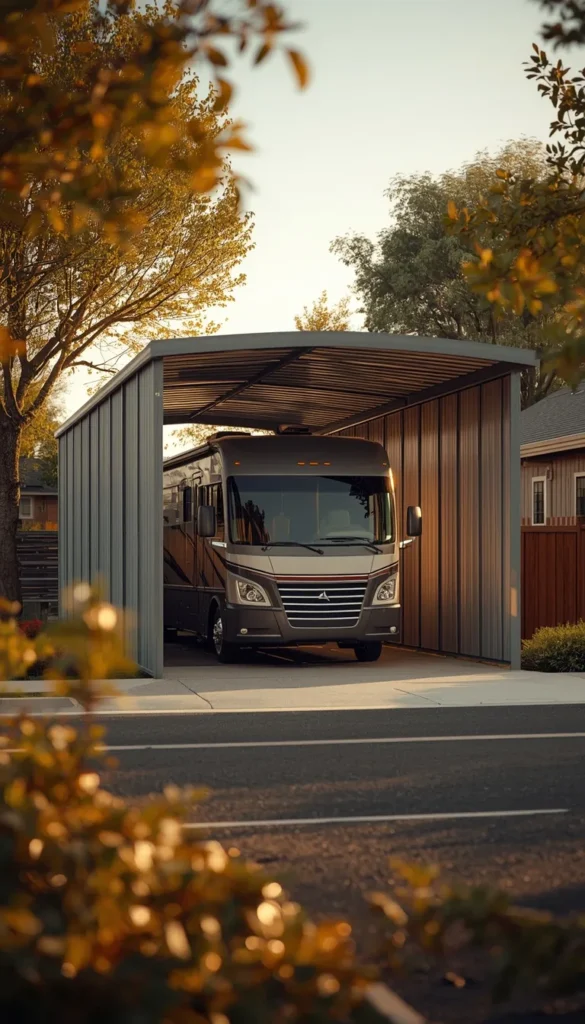  Partially Enclosed Metal Carport