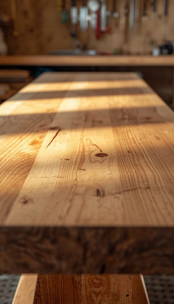 Built-In Hardwood Workbench