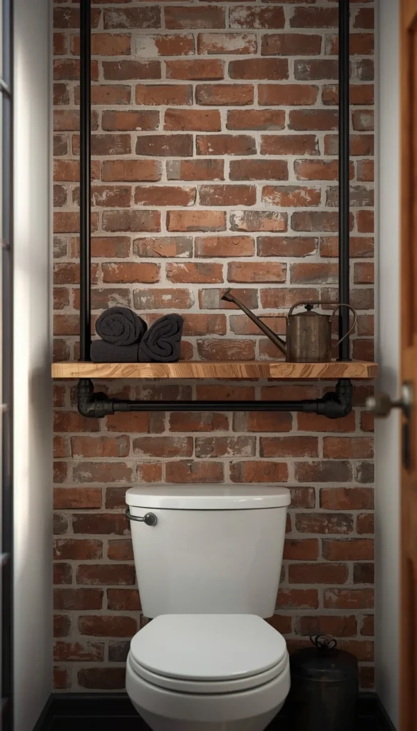 Industrial Pipe and Wood Shelving