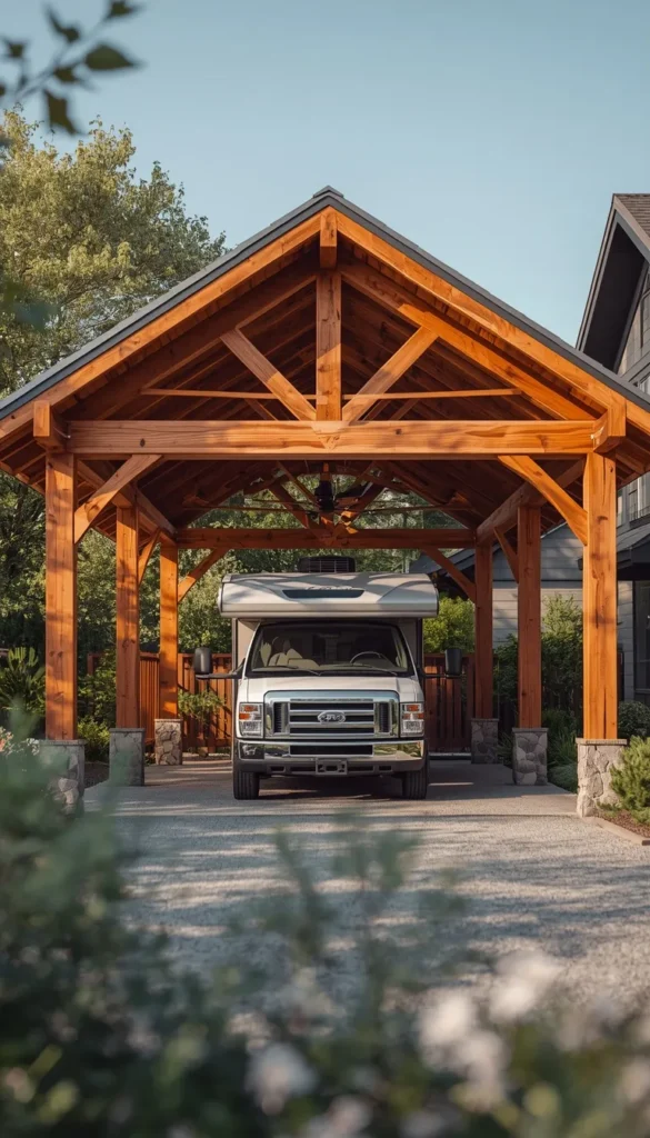 Wooden Carport or Pergola Style