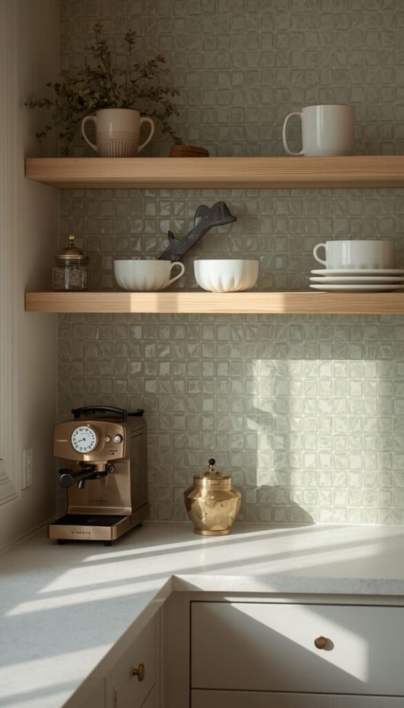A Zellige Tile Backsplash That Turns Your Coffee Nook Into a Focal Point