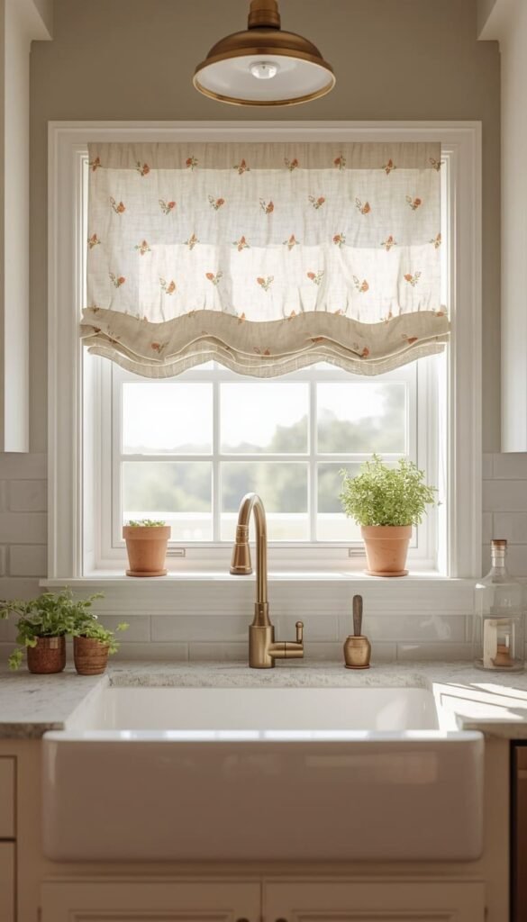 Above Sink Window Curtains That Are Practical and Still Pretty