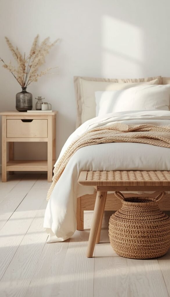 Add Natural Wood to Break the Monotony