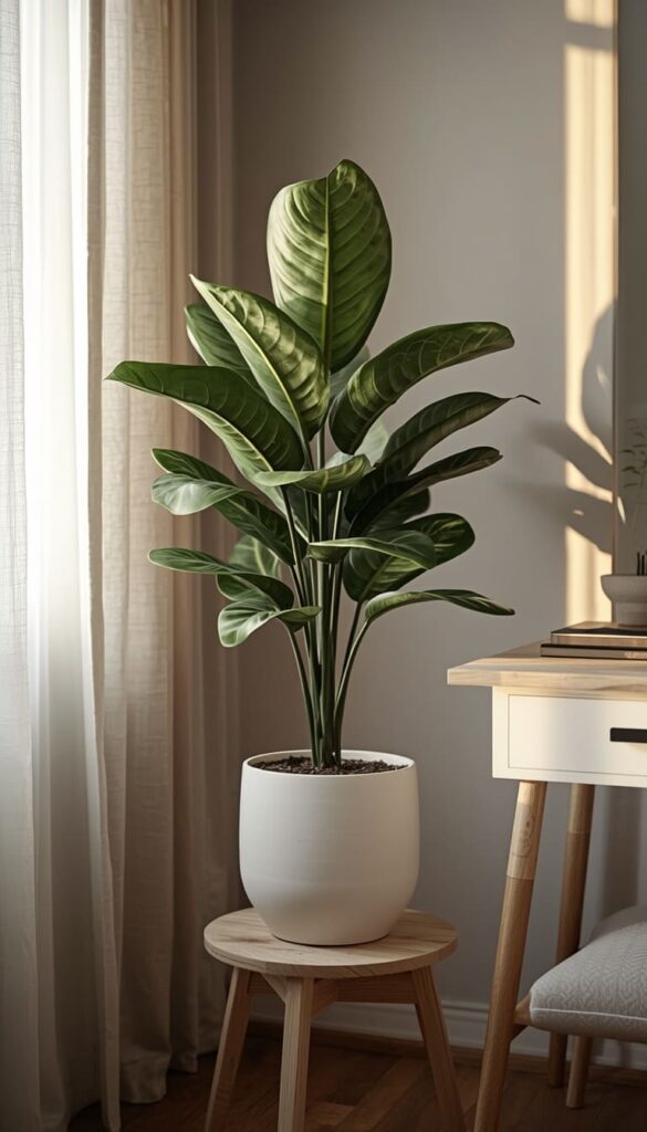 Add One Statement Plant to Bring Life Into Your Minimalist Workspace