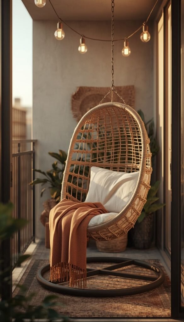 Add a Single Hanging Chair to Elevate the Entire Space