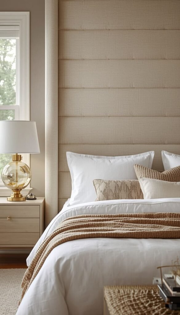 Anchor the Room with a Statement Cream Headboard