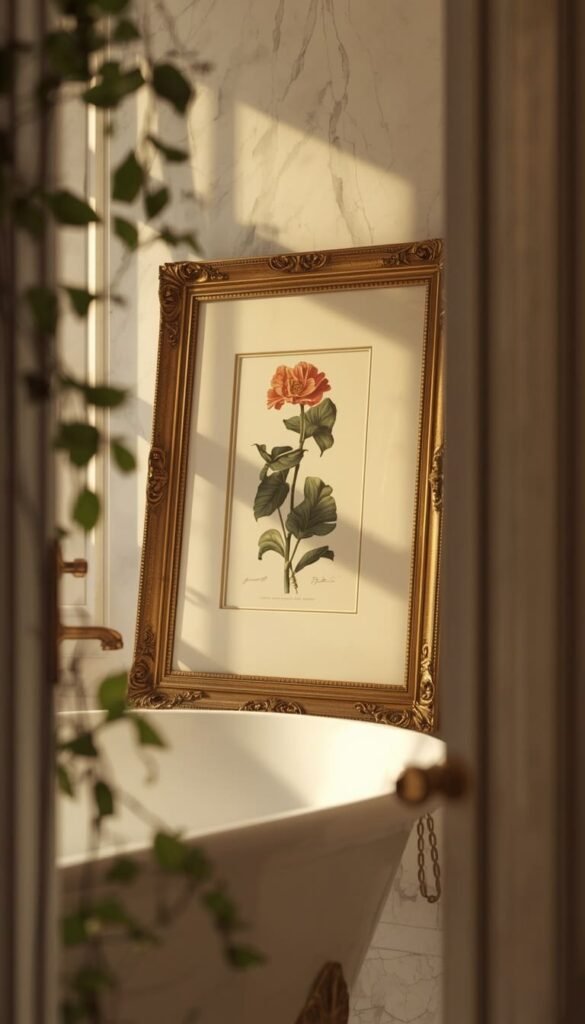 Art Nouveau Wallpaper Panels as Focal Art