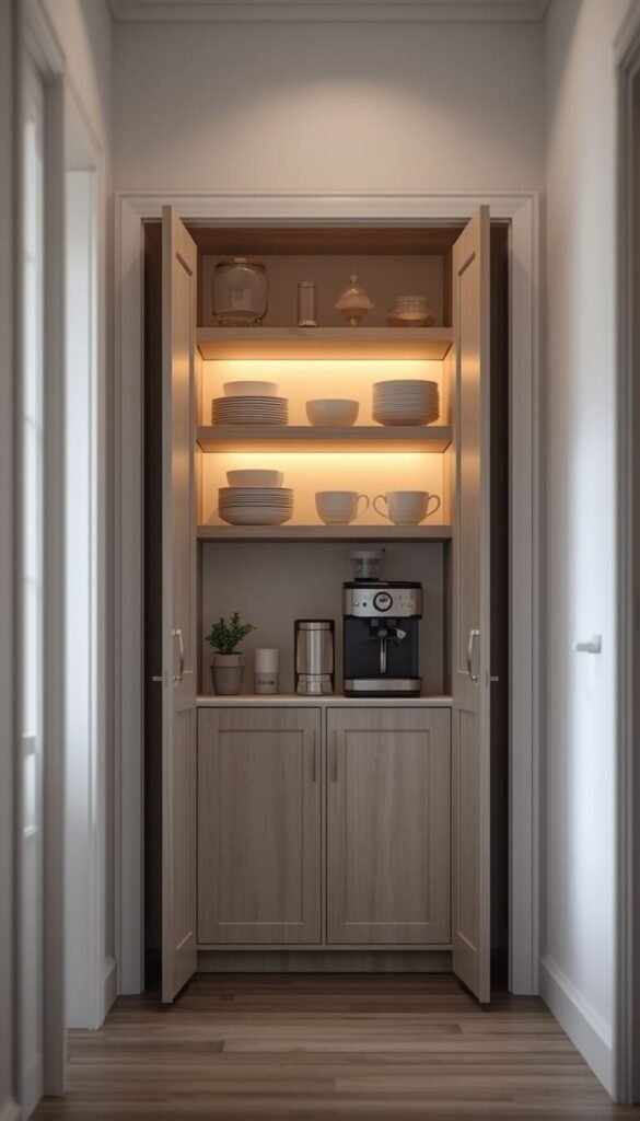 Build a Coffee Bar Inside a Closet