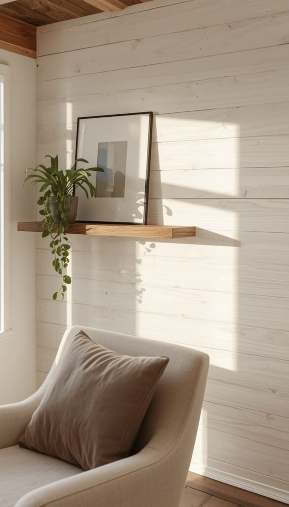 Build a Faux Shiplap Accent Wall With Plywood Strips