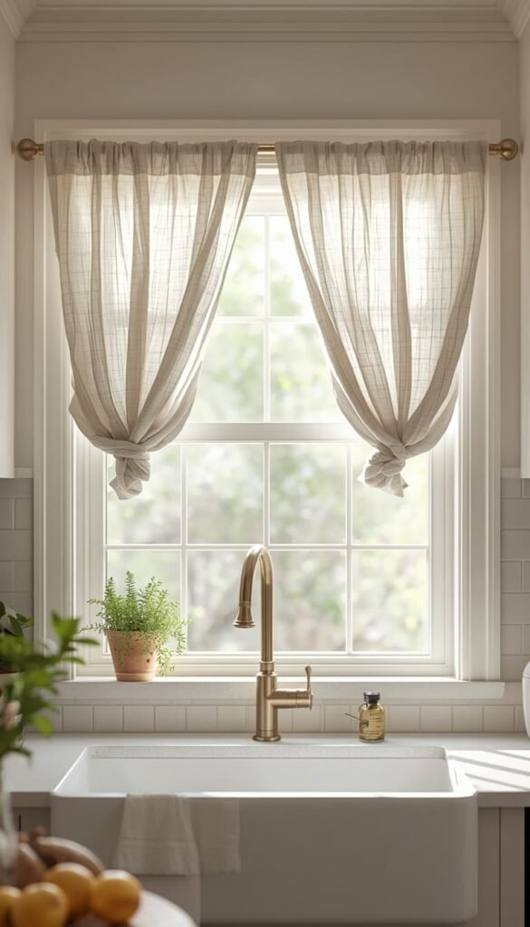 Cafe Curtains for Kitchen Windows That Balance Privacy and Natural Light