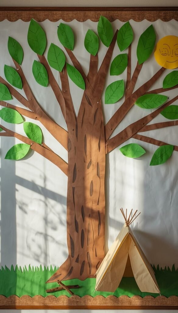 Camping Bulletin Board Tree