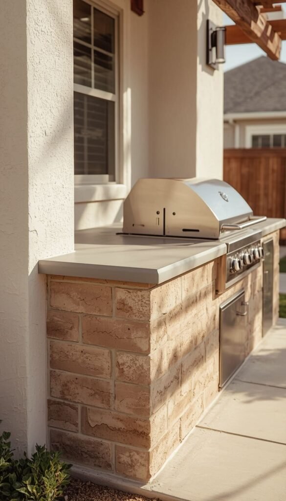 Cinder Block Outdoor Kitchen DIY on a Budget That Costs Under $300
