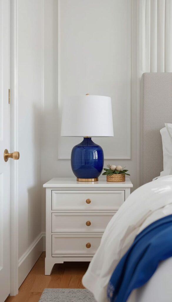 Cobalt Blue and White Guest Bedroom That Feels Polished and Welcoming