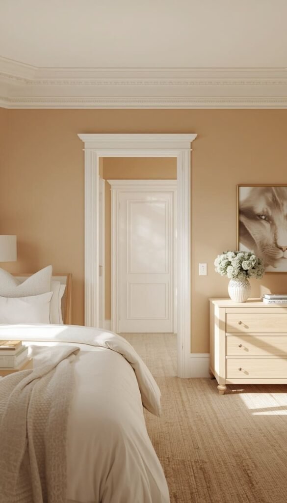 Color Block Cream Walls Against White Ceilings