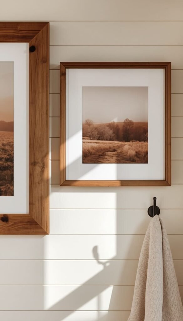 Create a Rustic Bathroom Look With Reclaimed Wood Frames
