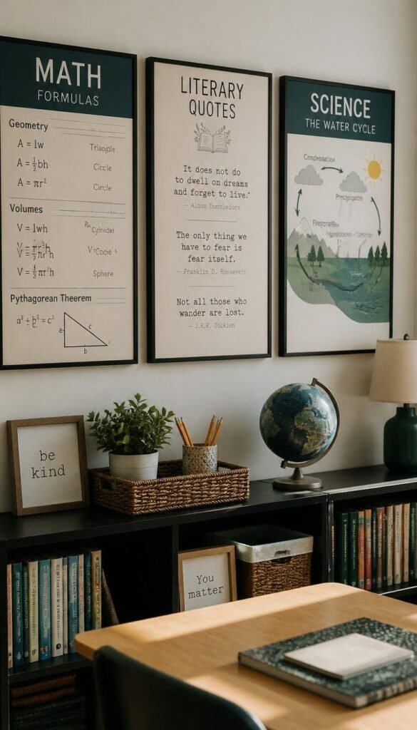 Decorate by Subject for Math Science and English Classroom Ideas