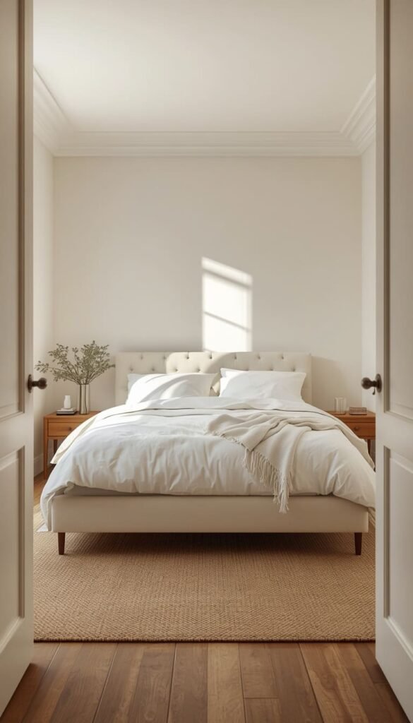 Design a Small Bedroom in Cream and White