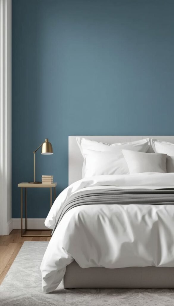 Dusty Blue Accent Wall Bedroom Ideas on a Budget Anyone Can Pull Off