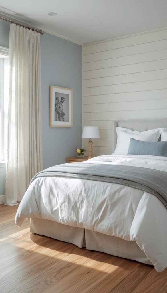 Dusty Blue and White Bedroom Ideas That Feel Crisp Clean and Effortlessly Chic