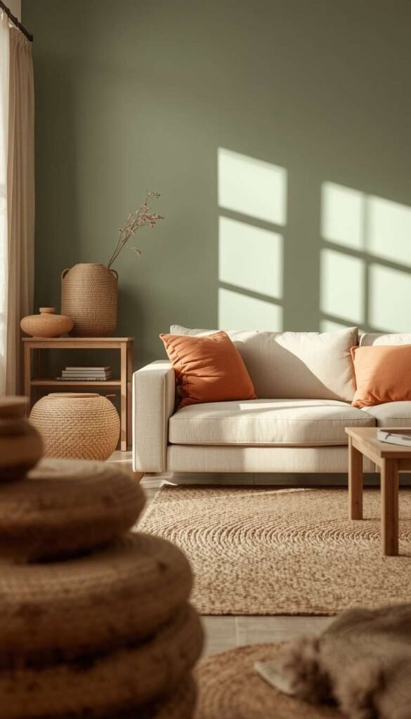 Earth Tone Layering, Sage, Terracotta and Beige Together