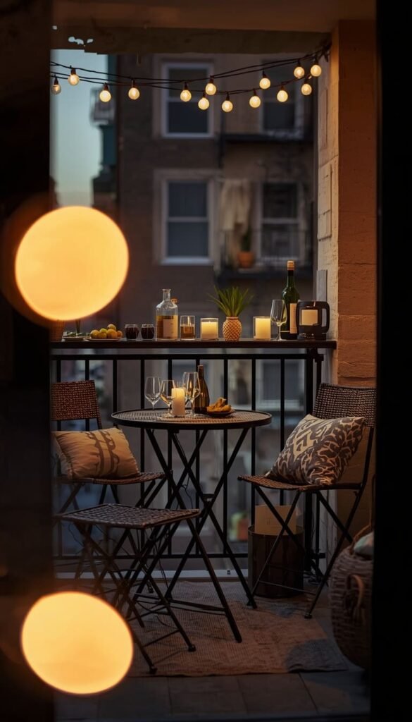 Entertain on a Tiny Balcony Without Crowding Anyone Out