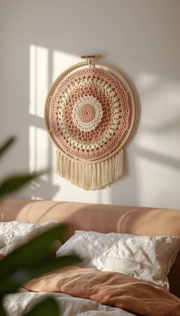 Farmhouse Style Neutral Crochet Hanger