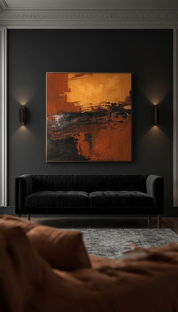 Go Black on Black for a Moody Accent Wall That Steals the Show