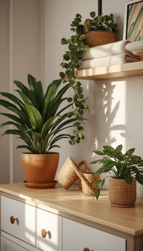  Greenery with Real Plants or High Quality Faux
