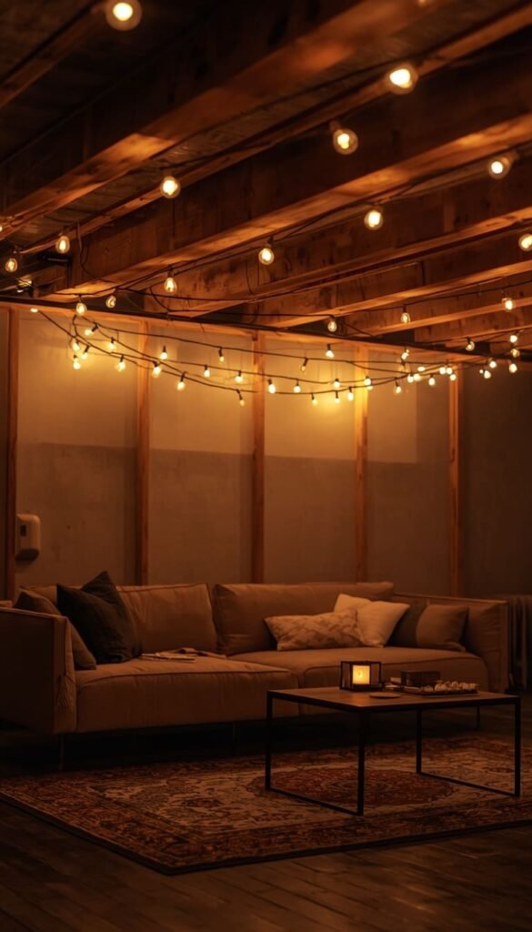 Hang Budget String Lights in a Grid Pattern Not Just Strands