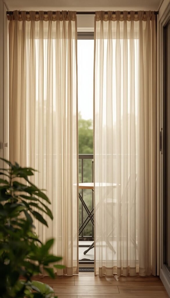 Hang Outdoor Curtains for a Luxury Hotel Balcony Vibe