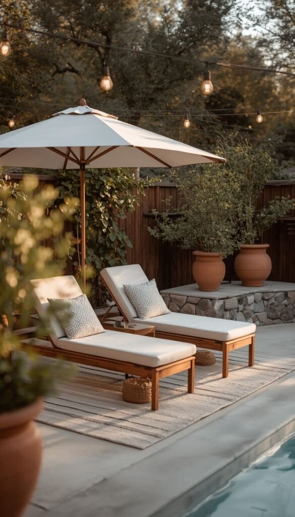 How to Create a Resort Style Outdoor Inflatable Pool Area on a Budget