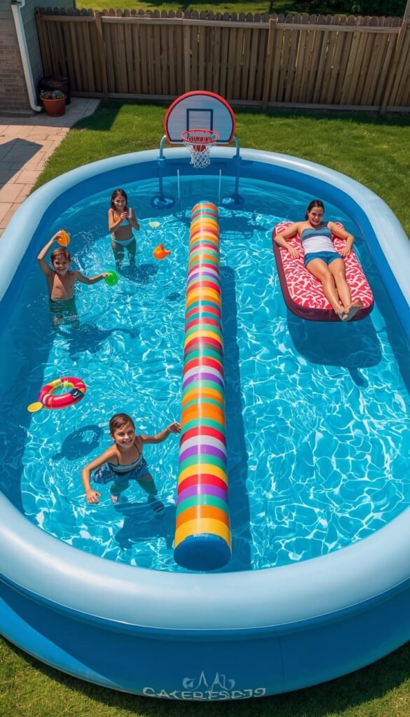Kid Zone vs. Adult Zone How to Split One Big Inflatable Pool Space