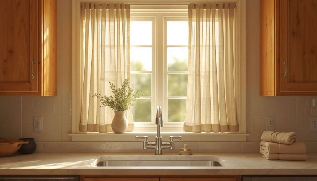Kitchen Window Curtains Over Sink Ideas