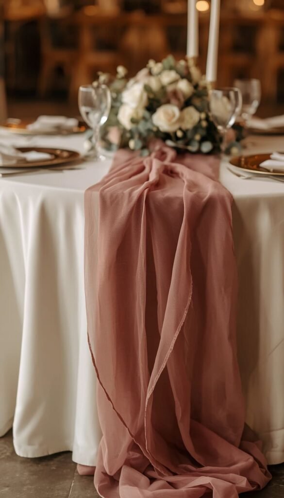  Layered Linen Technique — How to Add Texture to Round Banquet Table Decor
